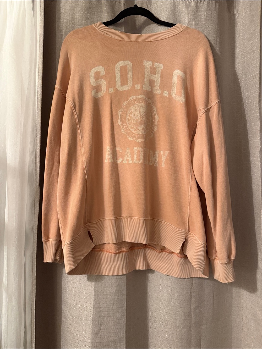 aerie Pale Pink Crewneck Sweatshirt with SOHO Academy Graphic